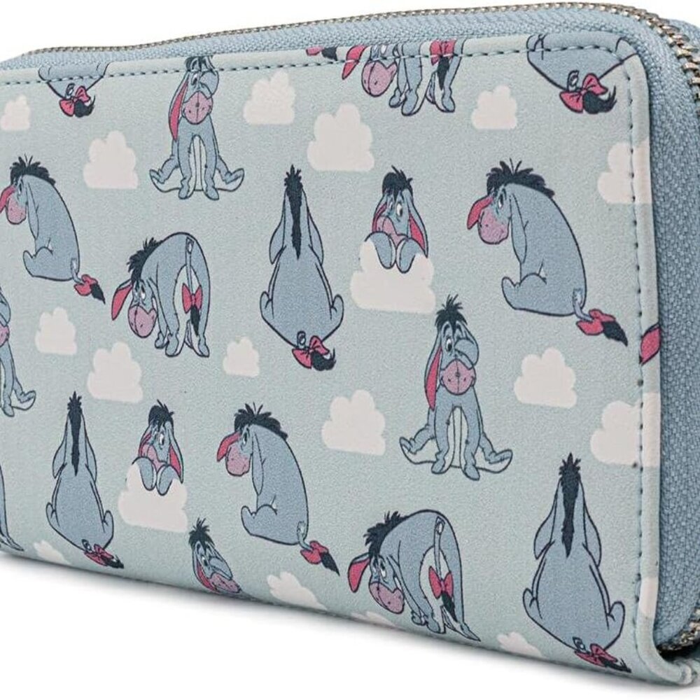 Eeyore Faux Leather Wallet Zip Around Cartoon Disney Winnie the Pooh for Women - Picture 2 of 5